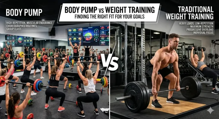 Body Pump vs Weight Training Body Pump vs Weight Training